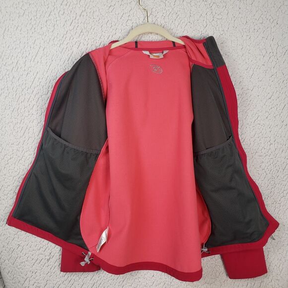 Cloudveil Softshell Jacket Womens L Red Hooded Outdoorcore Functional Athletic - Picture 7 of 13